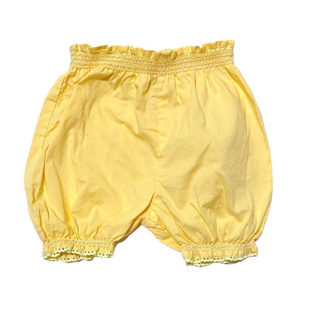 Jacadi Lace Trim Bubble Bloomer Shorts Yellow